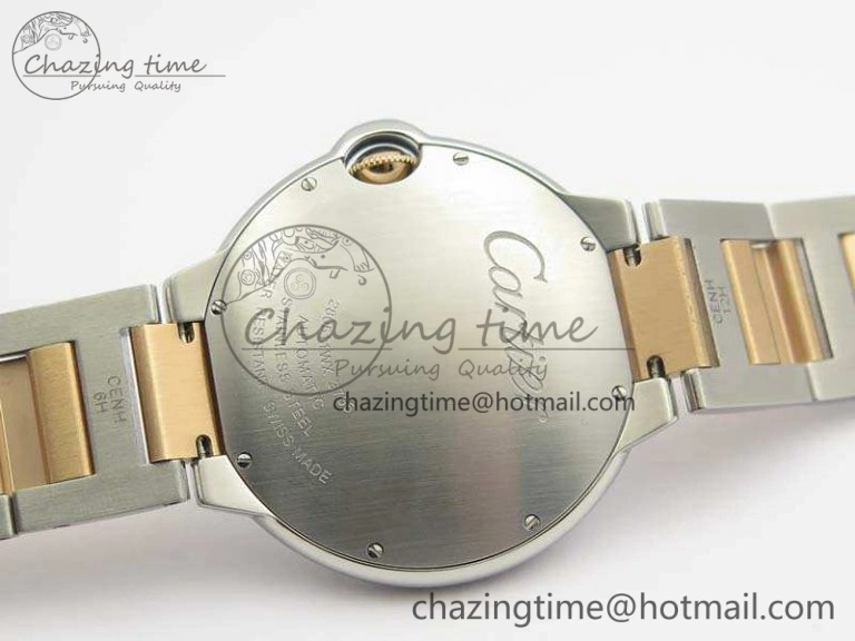AllSeason Ballon Bleu 42mm V6F 1:1 Best Edition White Textured Dial On SS RG Bracelet A2824 V 6265