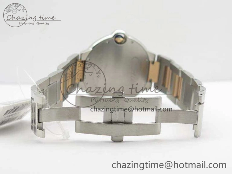 AllSeason Ballon Bleu 42mm V6F 1:1 Best Edition White Textured Dial On SS RG Bracelet A2824 V 6265