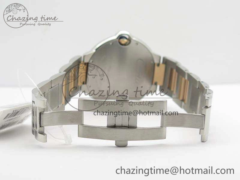 AllSeason Ballon Bleu 42mm V6F 1:1 Best Edition White Textured Dial On SS RG Bracelet A2824 V 6265