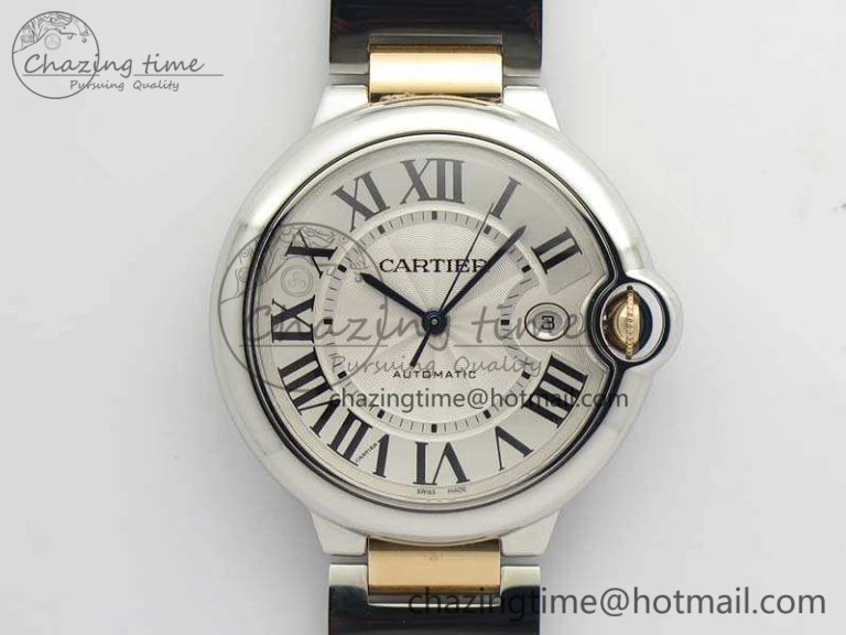 AllSeason Ballon Bleu 42mm V6F 1:1 Best Edition White Textured Dial On SS RG Bracelet A2824 V 6265