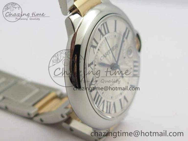 AllSeason Ballon Bleu 42mm V6F 1:1 Best Edition White Textured Dial On SS RG Bracelet A2824 V 6265