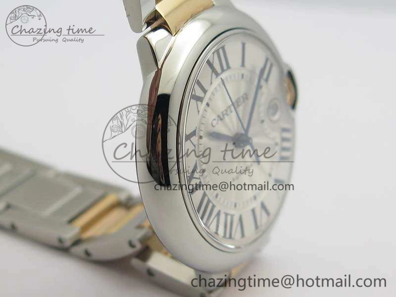 AllSeason Ballon Bleu 42mm V6F 1:1 Best Edition White Textured Dial On SS RG Bracelet A2824 V 6265