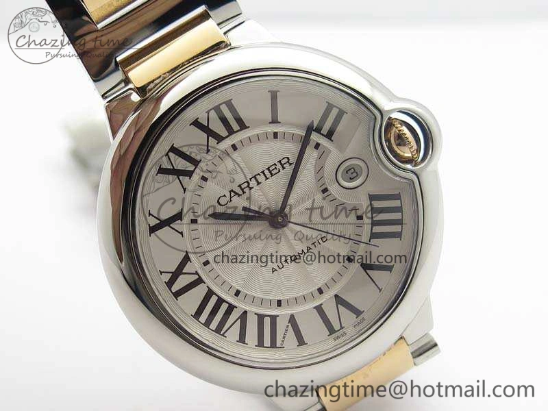 AllSeason Ballon Bleu 42mm V6F 1:1 Best Edition White Textured Dial On SS RG Bracelet A2824 V 6265