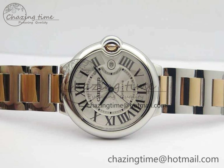 AllSeason Ballon Bleu 42mm V6F 1:1 Best Edition White Textured Dial On SS RG Bracelet A2824 V 6265