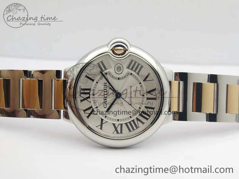 AllSeason Ballon Bleu 42mm V6F 1:1 Best Edition White Textured Dial On SS RG Bracelet A2824 V 6265