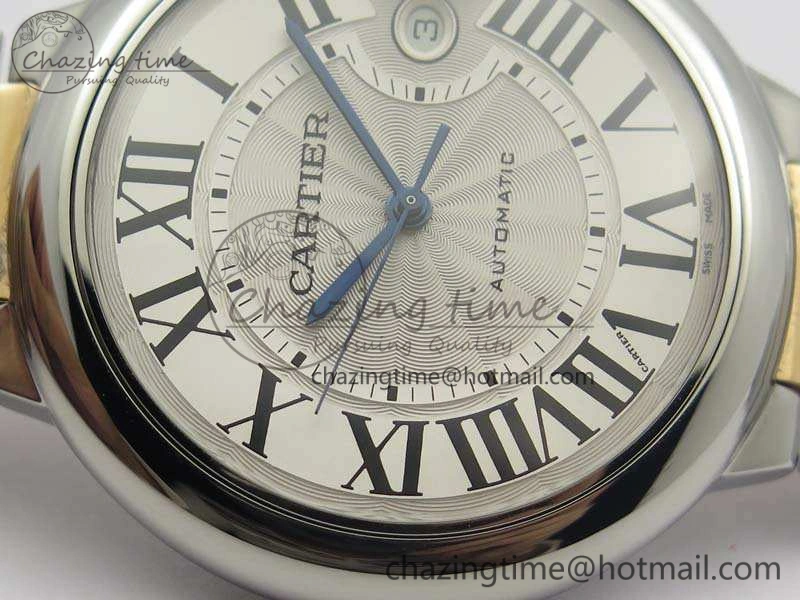 AllSeason Ballon Bleu 42mm V6F 1:1 Best Edition White Textured Dial On SS RG Bracelet A2824 V 6265
