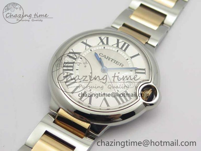 AllSeason Ballon Bleu 42mm V6F 1:1 Best Edition White Textured Dial On SS RG Bracelet A2824 V 6265