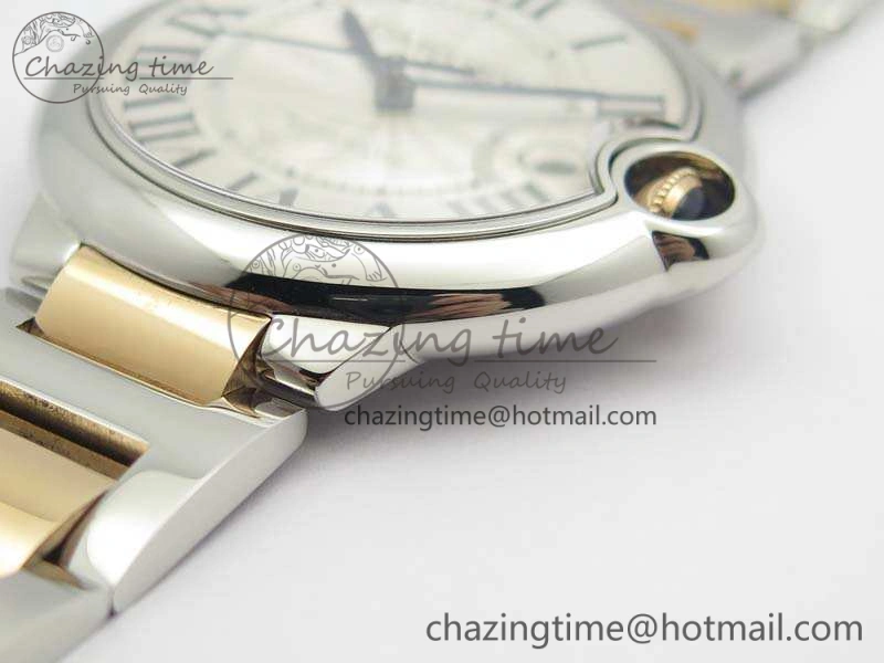 AllSeason Ballon Bleu 42mm V6F 1:1 Best Edition White Textured Dial On SS RG Bracelet A2824 V 6265