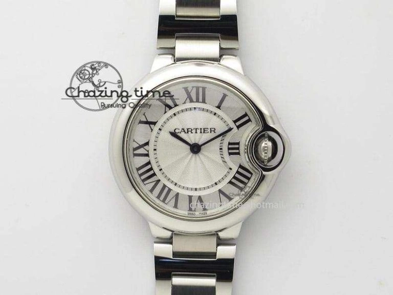 Ballon Bleu Best Edition 33mm SS White Textured Dial On SS Bracelet Ronda Quartz Modern 10787