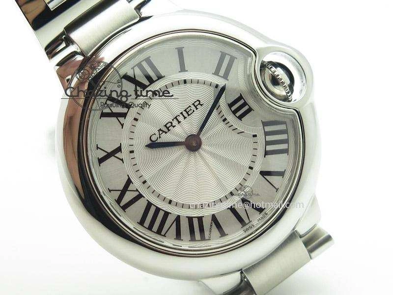 Ballon Bleu Best Edition 33mm SS White Textured Dial On SS Bracelet Ronda Quartz Modern 10787