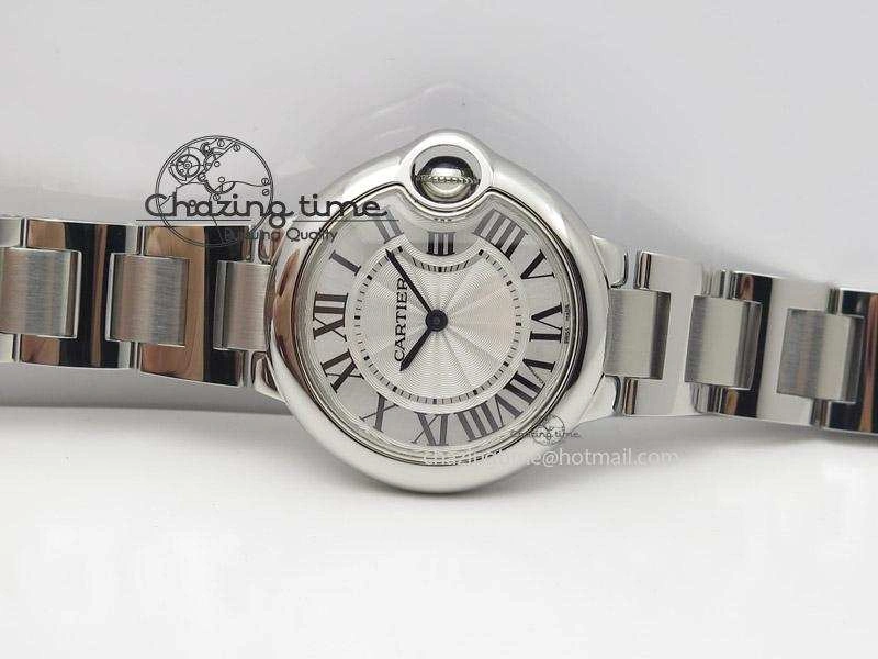 Ballon Bleu Best Edition 33mm SS White Textured Dial On SS Bracelet Ronda Quartz Modern 10787