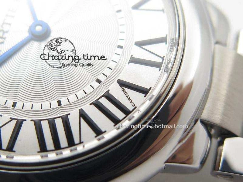 Ballon Bleu Best Edition 33mm SS White Textured Dial On SS Bracelet Ronda Quartz Modern 10787