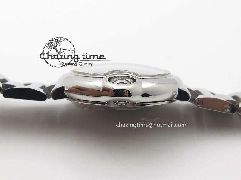 Ballon Bleu Best Edition 33mm SS White Textured Dial On SS Bracelet Ronda Quartz Modern 10787
