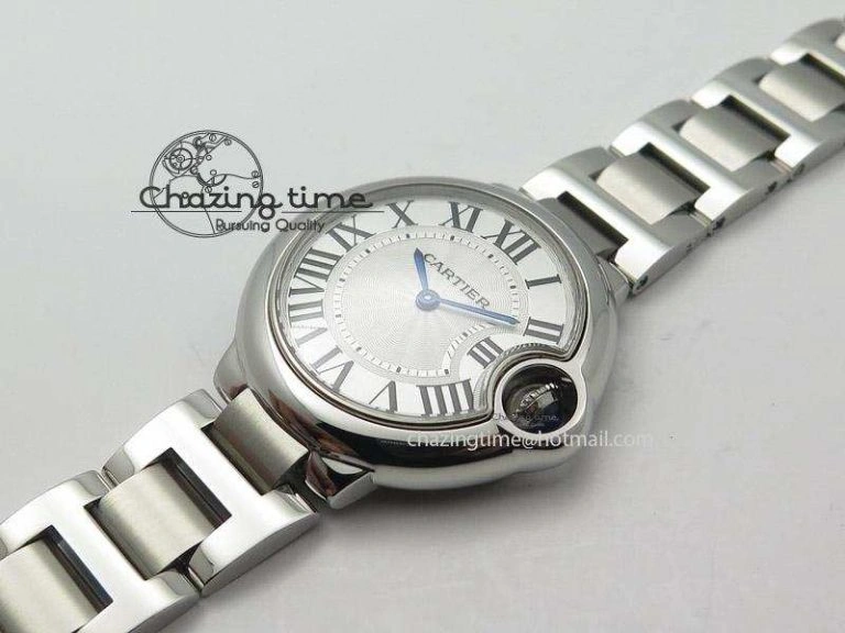 Ballon Bleu Best Edition 33mm SS White Textured Dial On SS Bracelet Ronda Quartz Modern 10787