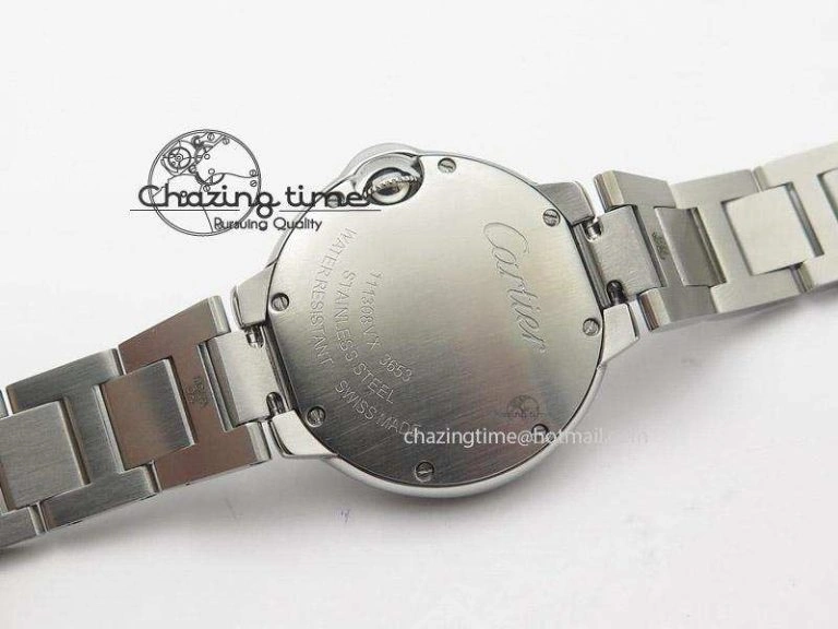 Ballon Bleu Best Edition 33mm SS White Textured Dial On SS Bracelet Ronda Quartz Modern 10787