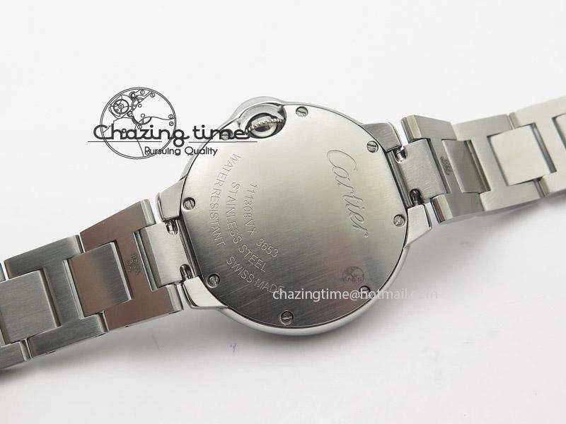 Ballon Bleu Best Edition 33mm SS White Textured Dial On SS Bracelet Ronda Quartz Modern 10787