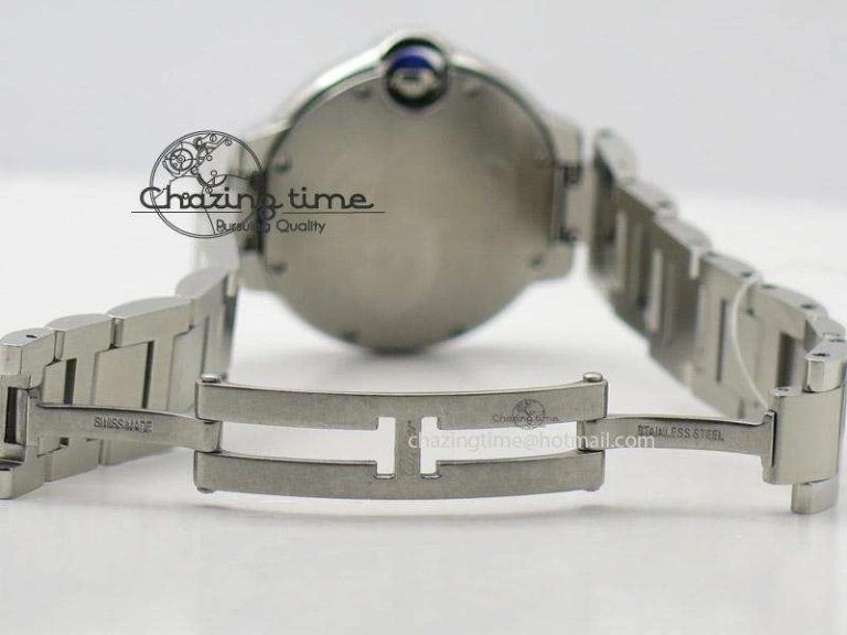 Ballon Bleu Best Edition 33mm SS White Textured Dial On SS Bracelet Ronda Quartz Modern 10787