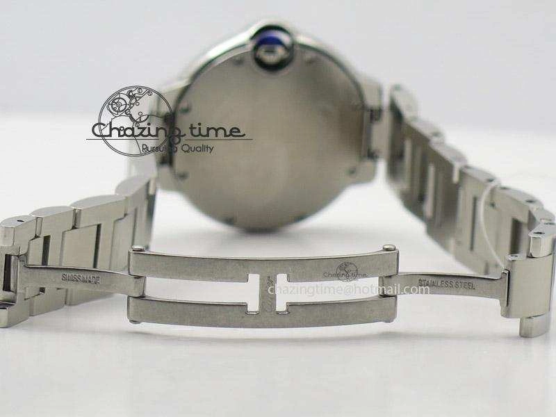 Ballon Bleu Best Edition 33mm SS White Textured Dial On SS Bracelet Ronda Quartz Modern 10787