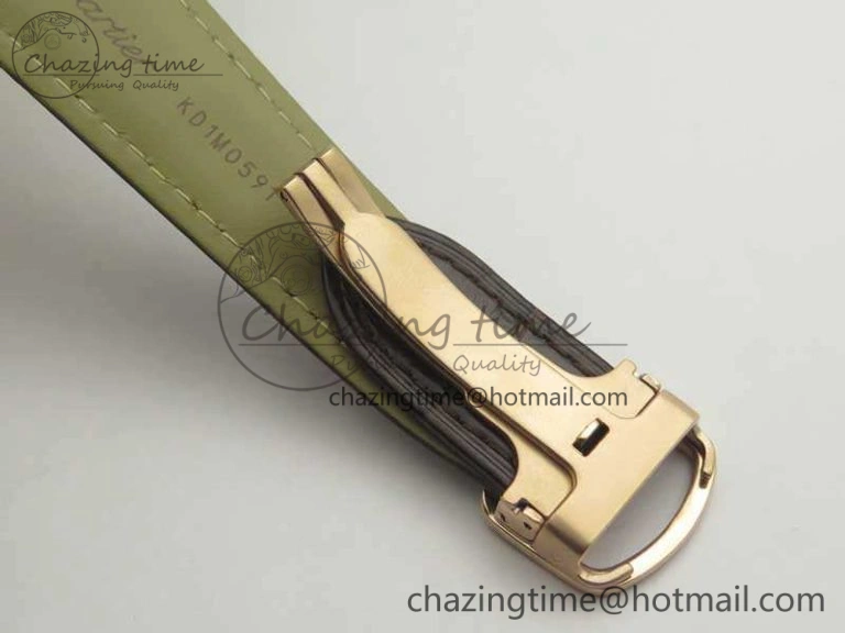 Ballon Bleu De Cartier Chrono 47mm RG ZF 1:1 Best Edition Cream White Textured Dial On Leather Strap A TechFriendly 6241