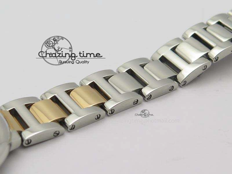 Ballon Bleu De V6 28.5mm SS RG Champagne Gold Dial On SS RG Bracelet Ronda Quartz QuickDry 10785