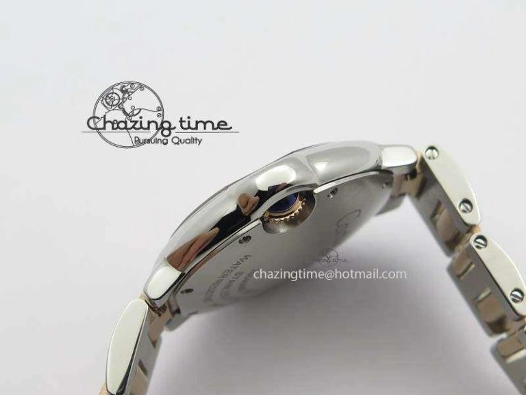 Ballon Bleu De V6 33mm SS RG Champagne Gold Dial On SS RG Bracelet Ronda Quartz GoAnywhere 6335