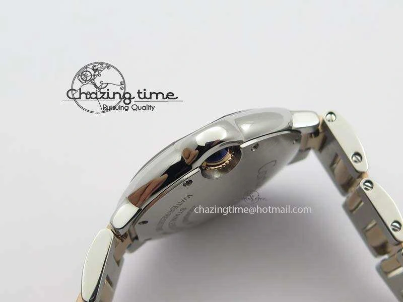 Ballon Bleu De V6 33mm SS RG Champagne Gold Dial On SS RG Bracelet Ronda Quartz GoAnywhere 6335