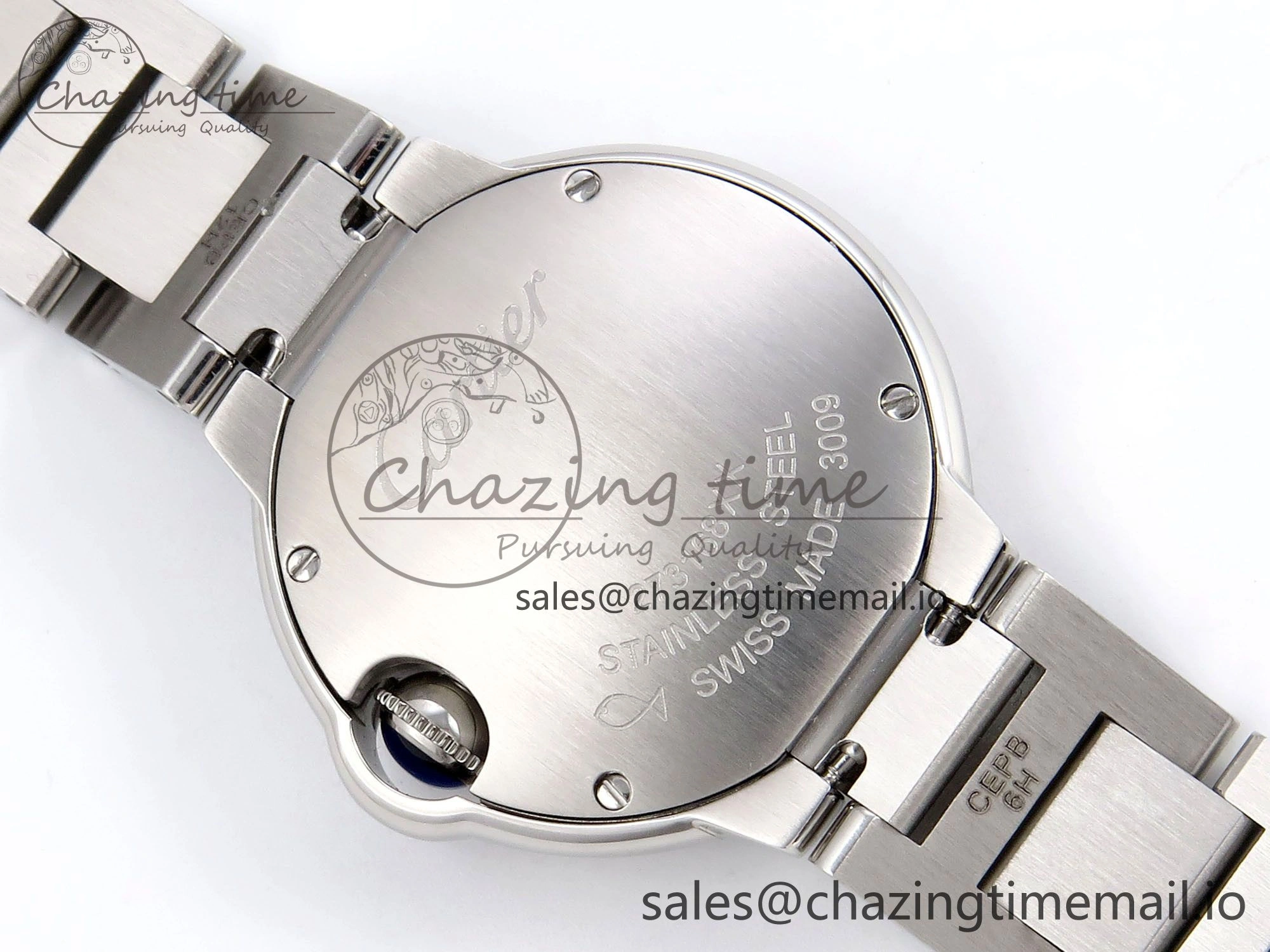 UrbanChic Ballon Bleu Ladies 28mm SS AF 1:1 Best Edition White Dial Big Diamonds Bezel on SS Bracelet Ronda Quartz 5893