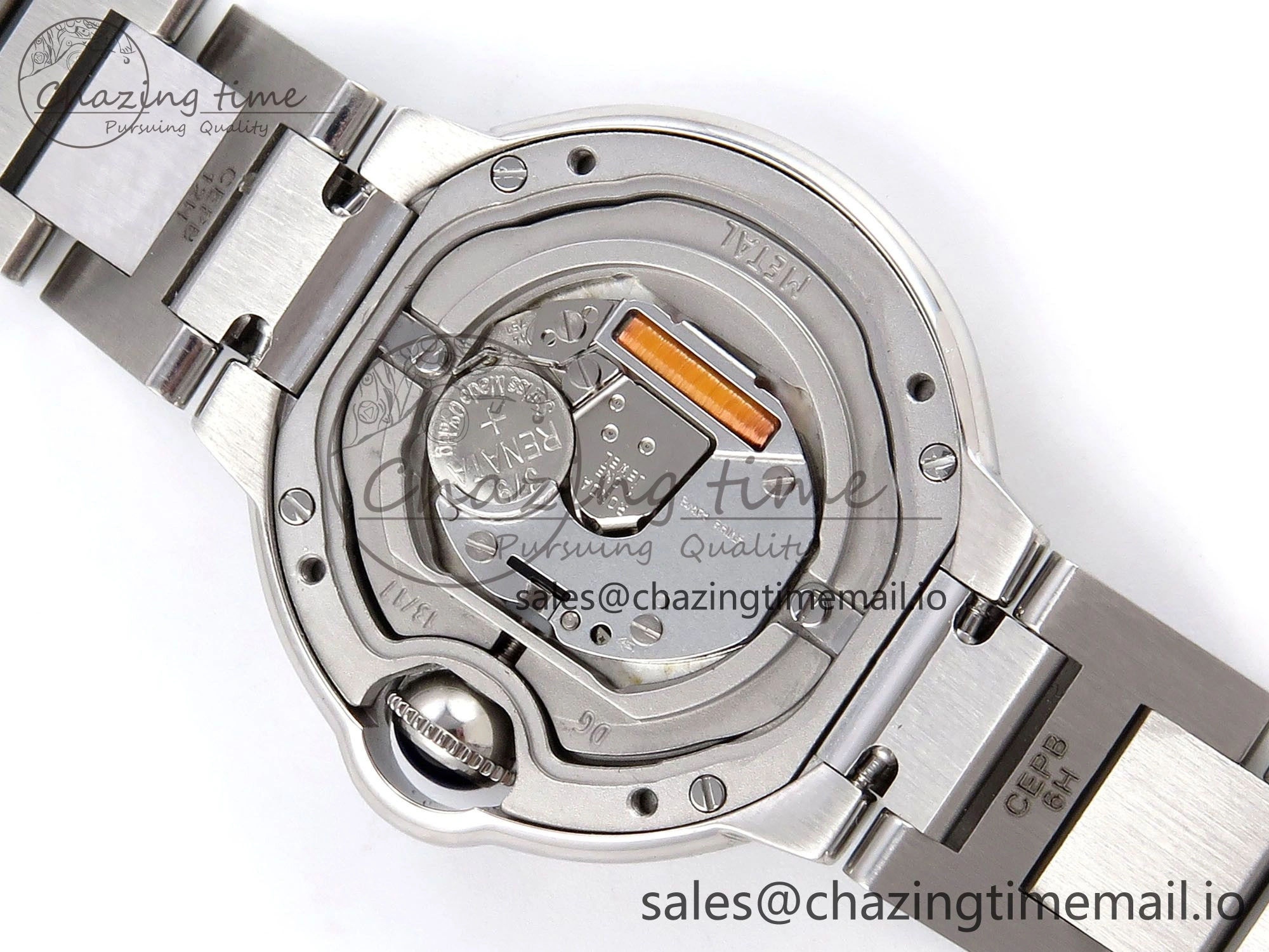 UrbanChic Ballon Bleu Ladies 28mm SS AF 1:1 Best Edition White Dial Big Diamonds Bezel on SS Bracelet Ronda Quartz 5893