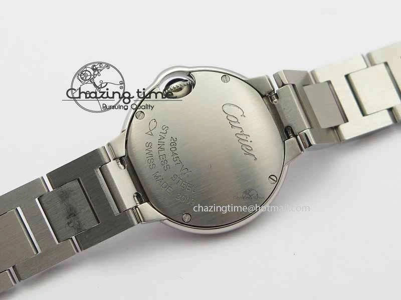 Ballon Bleu Ladies 28mm SS MK 1:1 Best Edition White Dial On SS Bracelet Ronda Quartz WaterResistant 6299
