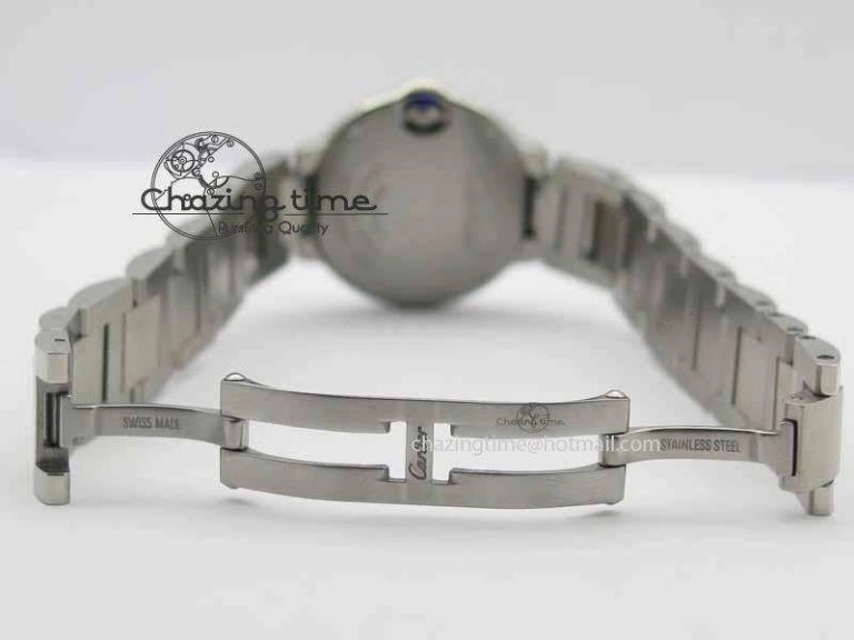 Ballon Bleu Ladies 28mm SS MK 1:1 Best Edition White Dial On SS Bracelet Ronda Quartz WaterResistant 6299