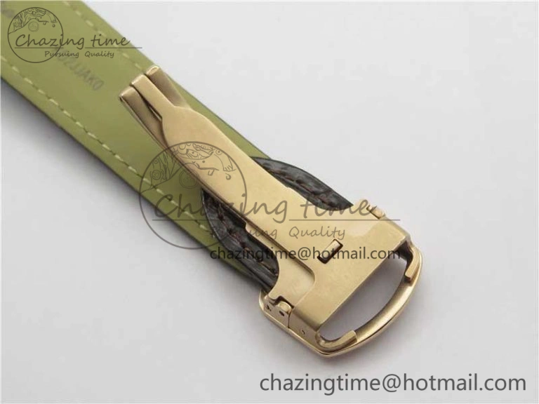 Ballon Bleu T Diamond RG Full Paved Diamonds with Roman Markers Dial on Brown Leather Strap Miyota Unique 6094