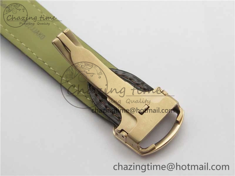 Ballon Bleu T Diamond RG Full Paved Diamonds with Roman Markers Dial on Brown Leather Strap Miyota Unique 6094