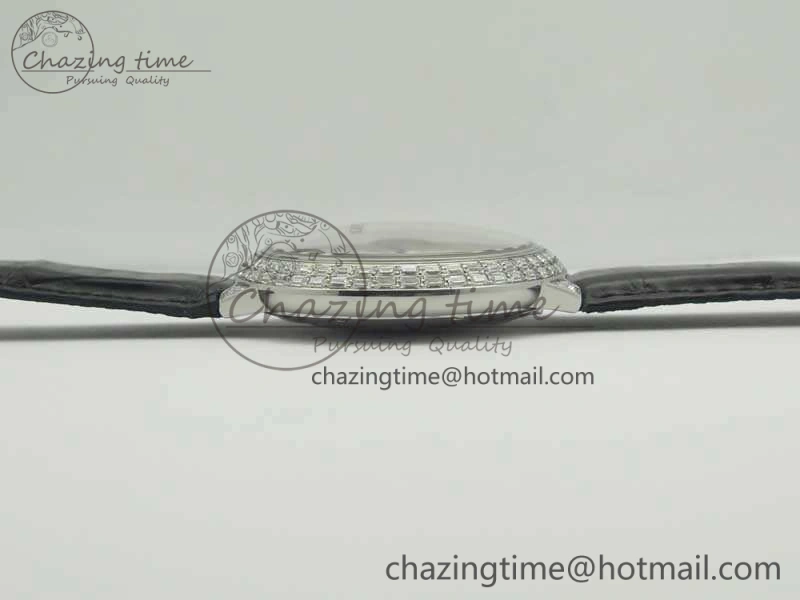 Ballon Bleu T Diamond SS Full Paved Diam Dial On Black Croco Strap Miyota 9015(Free Leather Strap) Tailored 6252