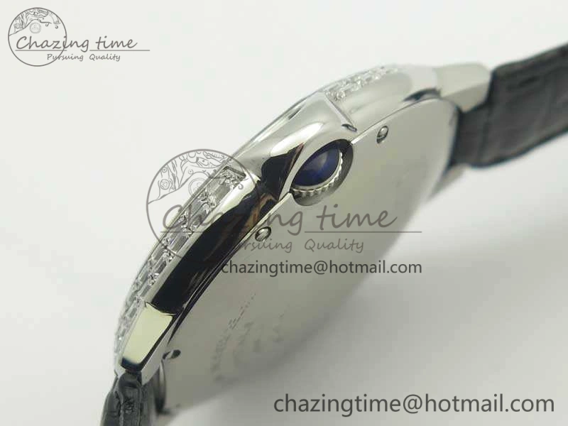 Ballon Bleu T Diamond SS Full Paved Diam Dial On Black Croco Strap Miyota 9015(Free Leather Strap) Tailored 6252