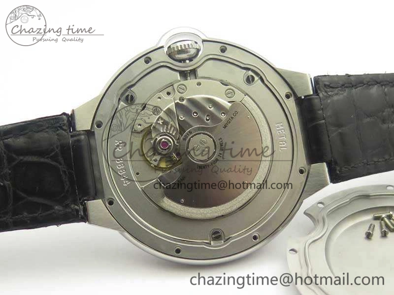 Ballon Bleu T Diamond SS Full Paved Diam Dial On Black Croco Strap Miyota 9015(Free Leather Strap) Tailored 6252