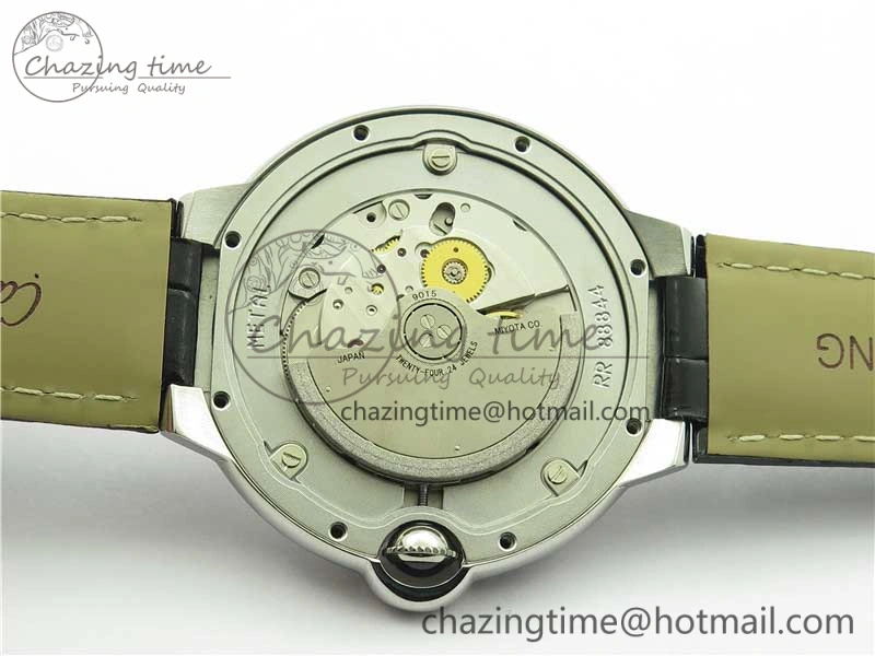 Ballon Bleu T Diamond SS Full Paved Diamonds with Roman Markers Dial on Black Leather Strap Miyota Affordable 6089