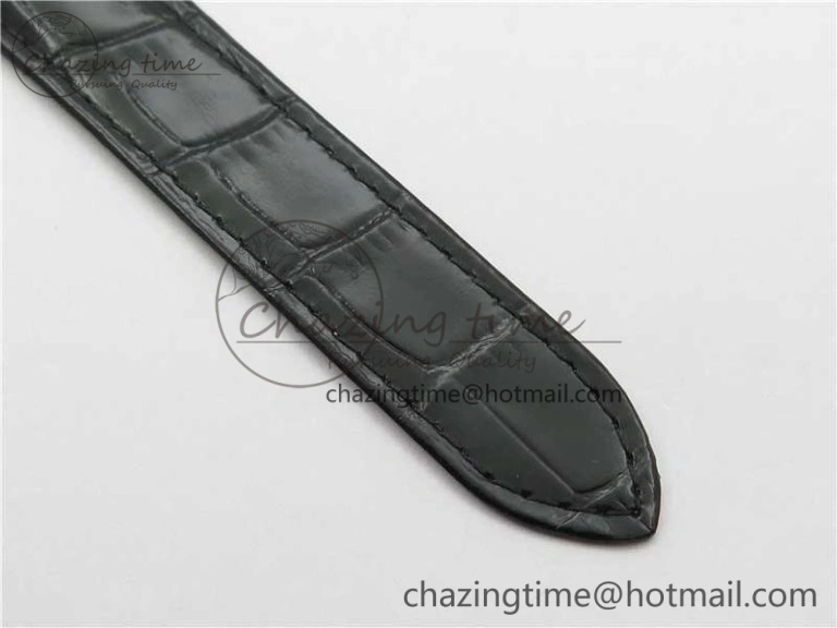 Refined Ballon Bleu T Diamond YG Full Paved Diamonds with Roman Markers Dial on Black Leather Strap Miyota 6092