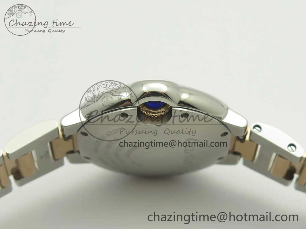 Ballon Bleu V6F 1:1 Best Edition 33mm SS RG RG Texture Dial on SS Bracelet SEIKO NH05A EyeCatching 6181