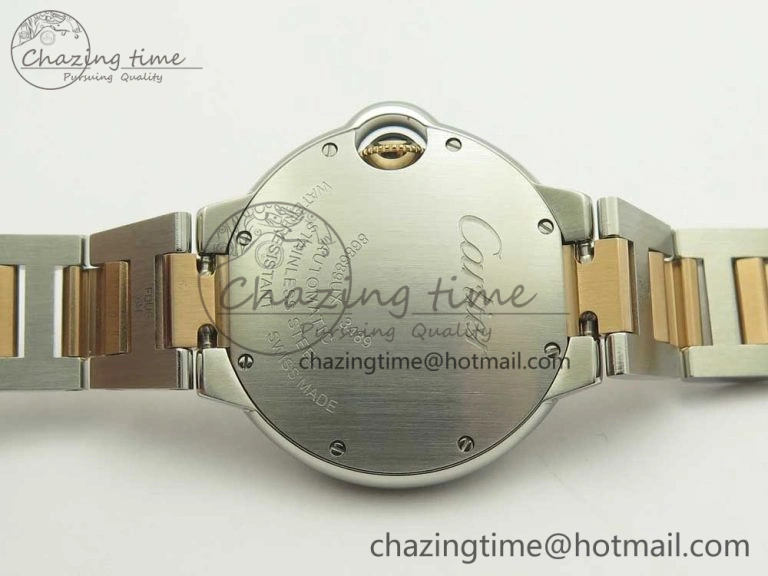 Ballon Bleu V6F 1:1 Best Edition 33mm SS RG RG Texture Dial on SS Bracelet SEIKO NH05A EyeCatching 6181