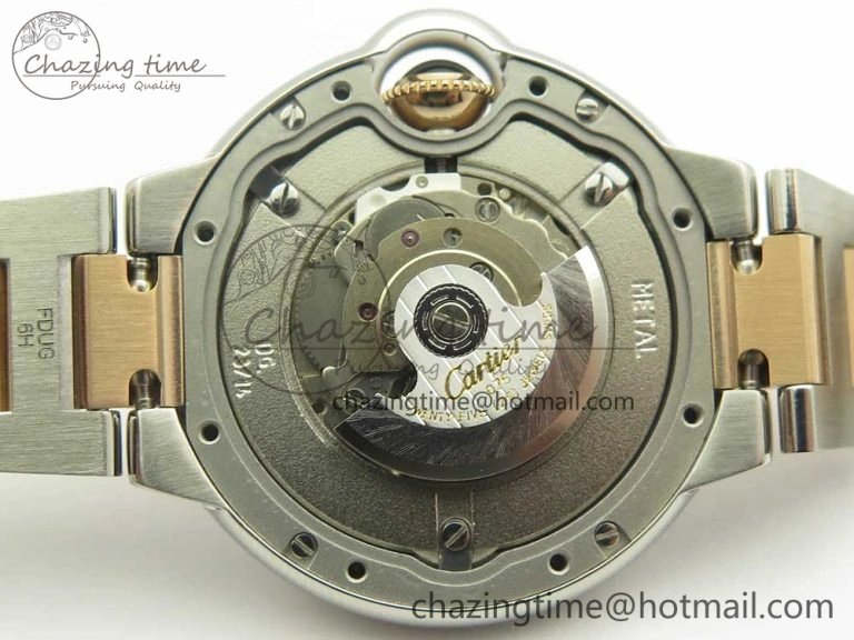 Ballon Bleu V6F 1:1 Best Edition 33mm SS RG RG Texture Dial on SS Bracelet SEIKO NH05A EyeCatching 6181