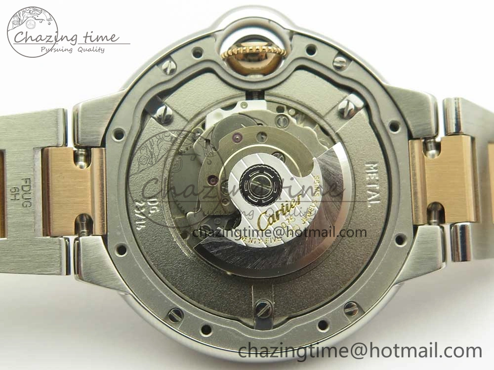 Ballon Bleu V6F 1:1 Best Edition 33mm SS RG RG Texture Dial on SS Bracelet SEIKO NH05A EyeCatching 6181