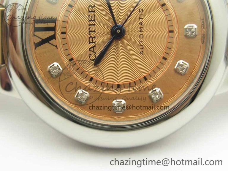 Ballon Bleu V6F 1:1 Best Edition 33mm SS RG RG Texture Dial on SS Bracelet SEIKO NH05A EyeCatching 6181
