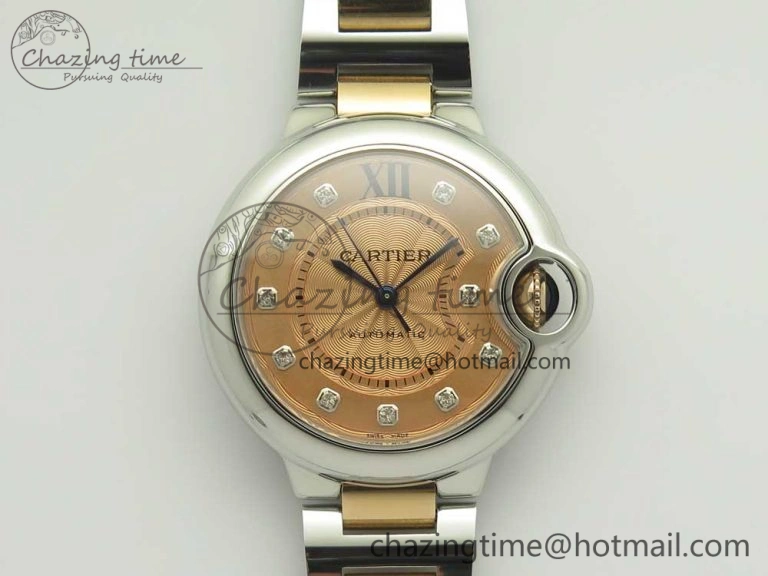 Breathable Ballon Bleu V6F 1:1 Best Edition 33mm SS RG RG Texture Dial on SS Bracelet SEIKO NH05A 10655