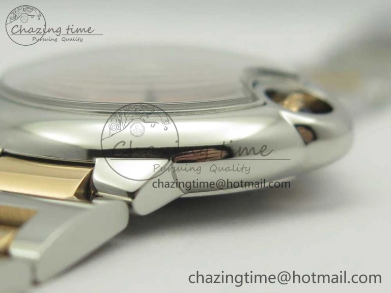 Ballon Bleu V6F 1:1 Best Edition 33mm SS RG RG Texture Dial on SS Bracelet SEIKO NH05A EyeCatching 6181