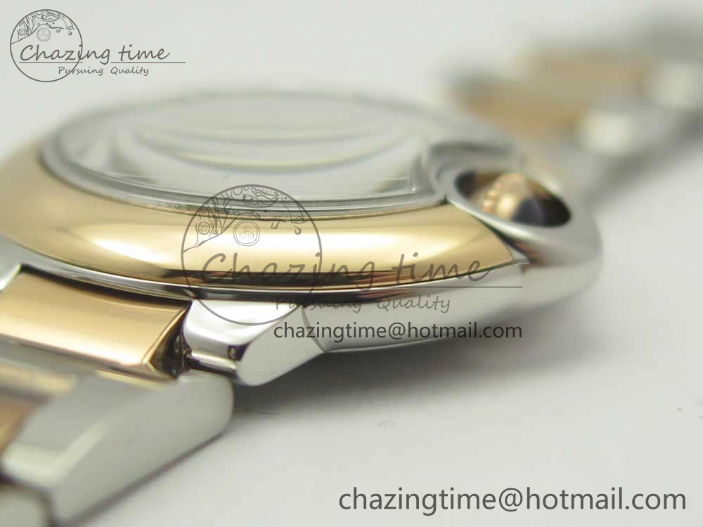 Ballon Bleu V6F 28mm SS RG 1:1 Best Edition White Texture Dial on SS Bracelet Ronda Quartz GoAnywhere 10656