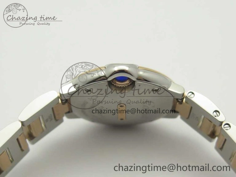 Ballon Bleu V6F 28mm SS RG 1:1 Best Edition White Texture Dial on SS Bracelet Ronda Quartz GoAnywhere 10656