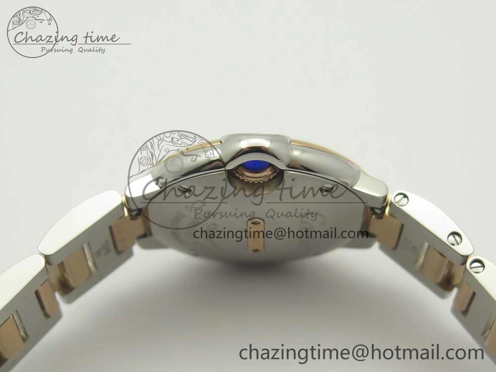 Ballon Bleu V6F 28mm SS RG 1:1 Best Edition White Texture Dial on SS Bracelet Ronda Quartz GoAnywhere 10656