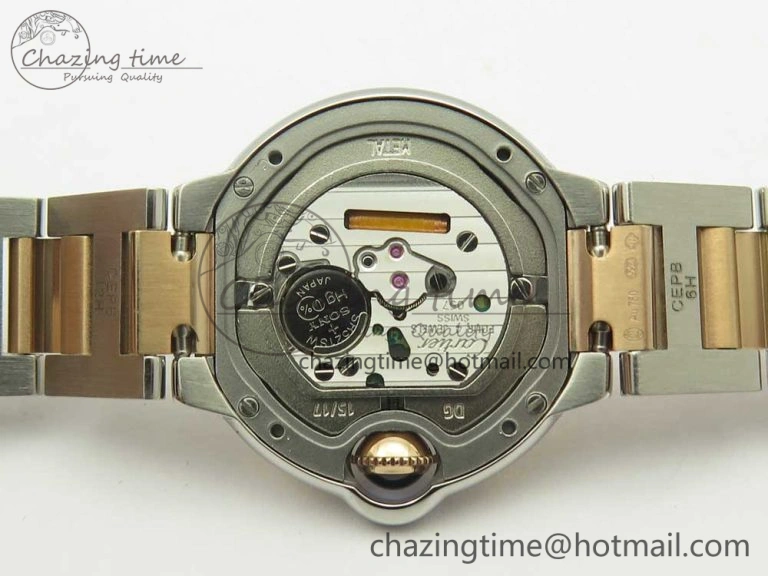 Ballon Bleu V6F 28mm SS RG 1:1 Best Edition White Texture Dial on SS Bracelet Ronda Quartz GoAnywhere 10656
