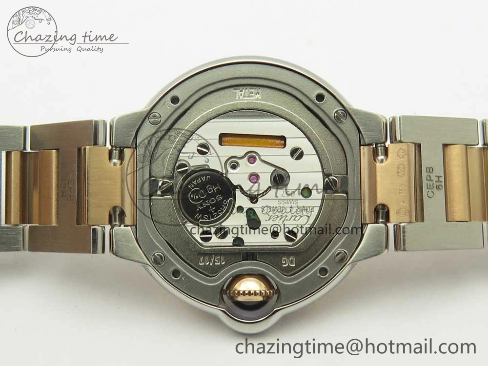 Ballon Bleu V6F 28mm SS RG 1:1 Best Edition White Texture Dial on SS Bracelet Ronda Quartz GoAnywhere 10656