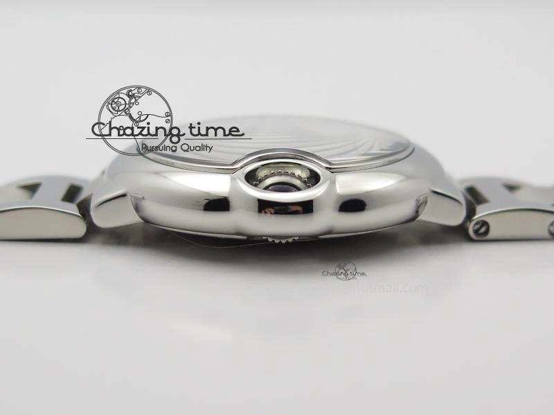Ballon Bleu V6F Best Edition 33mm SS White Textured Dial On SS Bracelet Ronda Quartz Trendy 6354